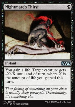 Nightmare's Thirst - Core 2019 (Uncommon) [M19-111]