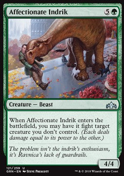 Affectionate Indrik - Guilds of Ravnica (Uncommon) [GRN-121]