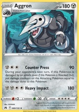 Aggron - Crown Zenith (Holo Rare) [CRZ-089]