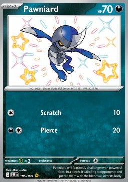 Pawniard - Paldean Fates (Shiny Rare) [PAF-185]