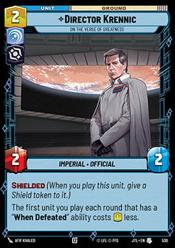 Director Krennic, On the Verge of Greatness (V.2) - Jump to Lightspeed (Uncommon) [JTL-530]