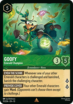 Goofy - Emerald Champion - Whispers in the Well (Rare) [10WHI-091]